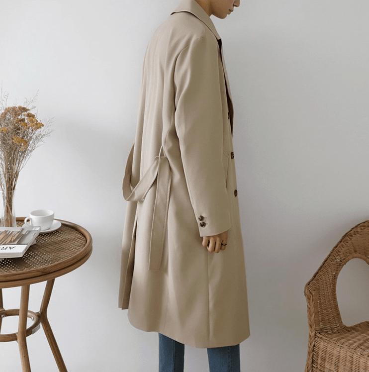 RT No. 2794 LIGHT BROWN TRENCH COAT Product Image