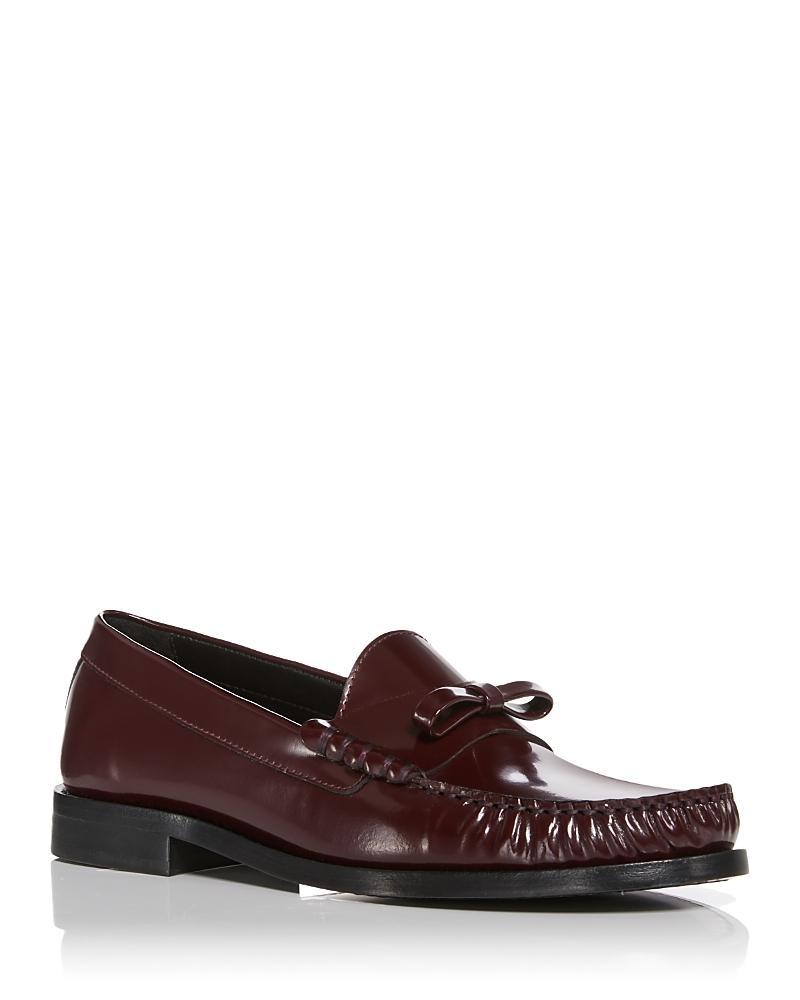 Stuart Weitzman Womens Lottie Bow Loafers Product Image