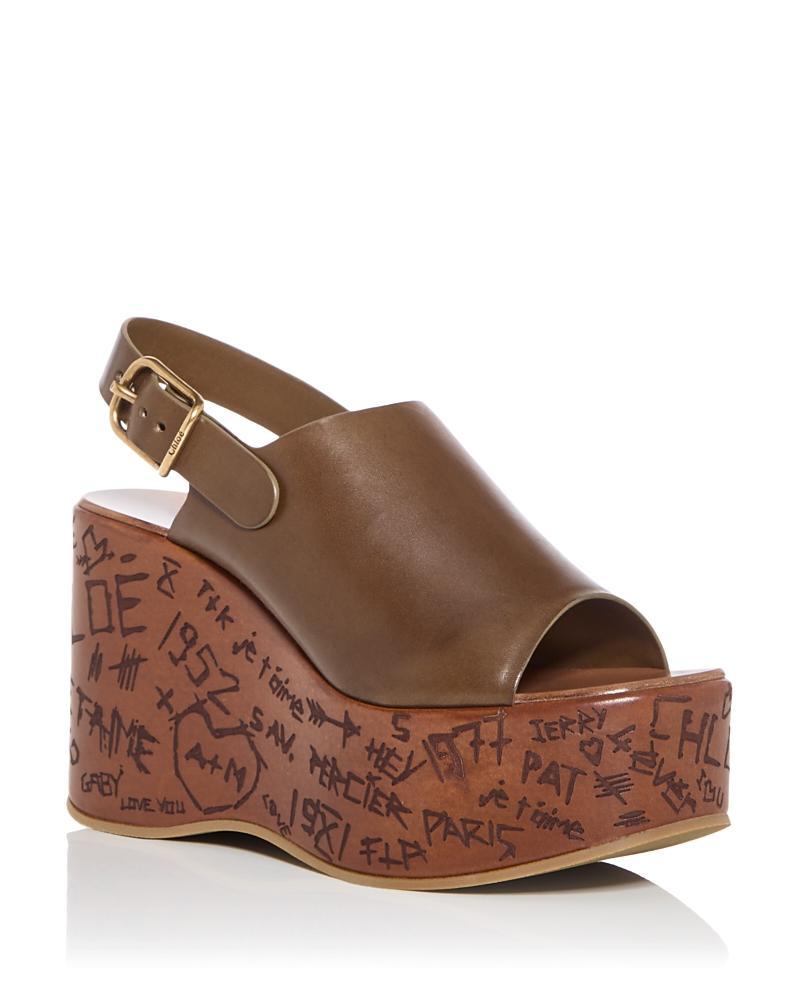 Chloe Womens Maxime Platform Wedge Sandals Product Image