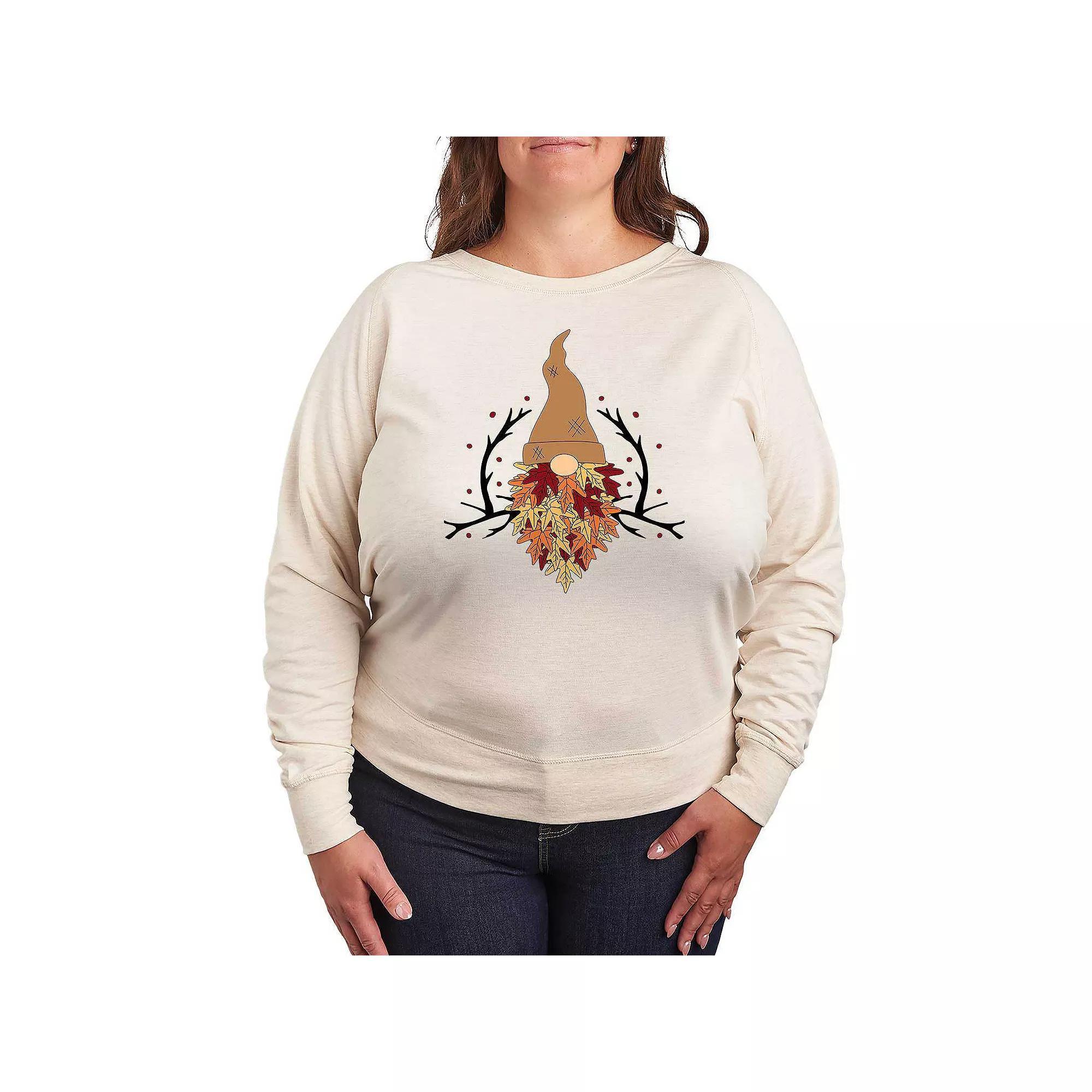 Womens Leaf Beard Gnome French Terry Long Sleeve Tee, Girls Product Image