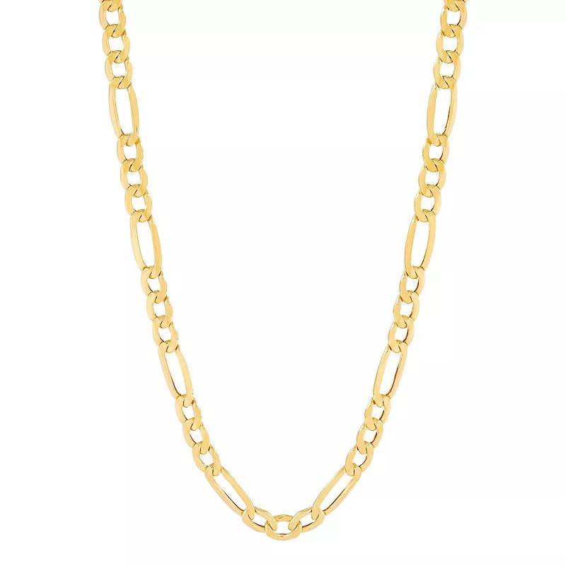 Everlasting Gold 10k Gold Polished 4.4 mm Figaro Chain Necklace, Womens Product Image