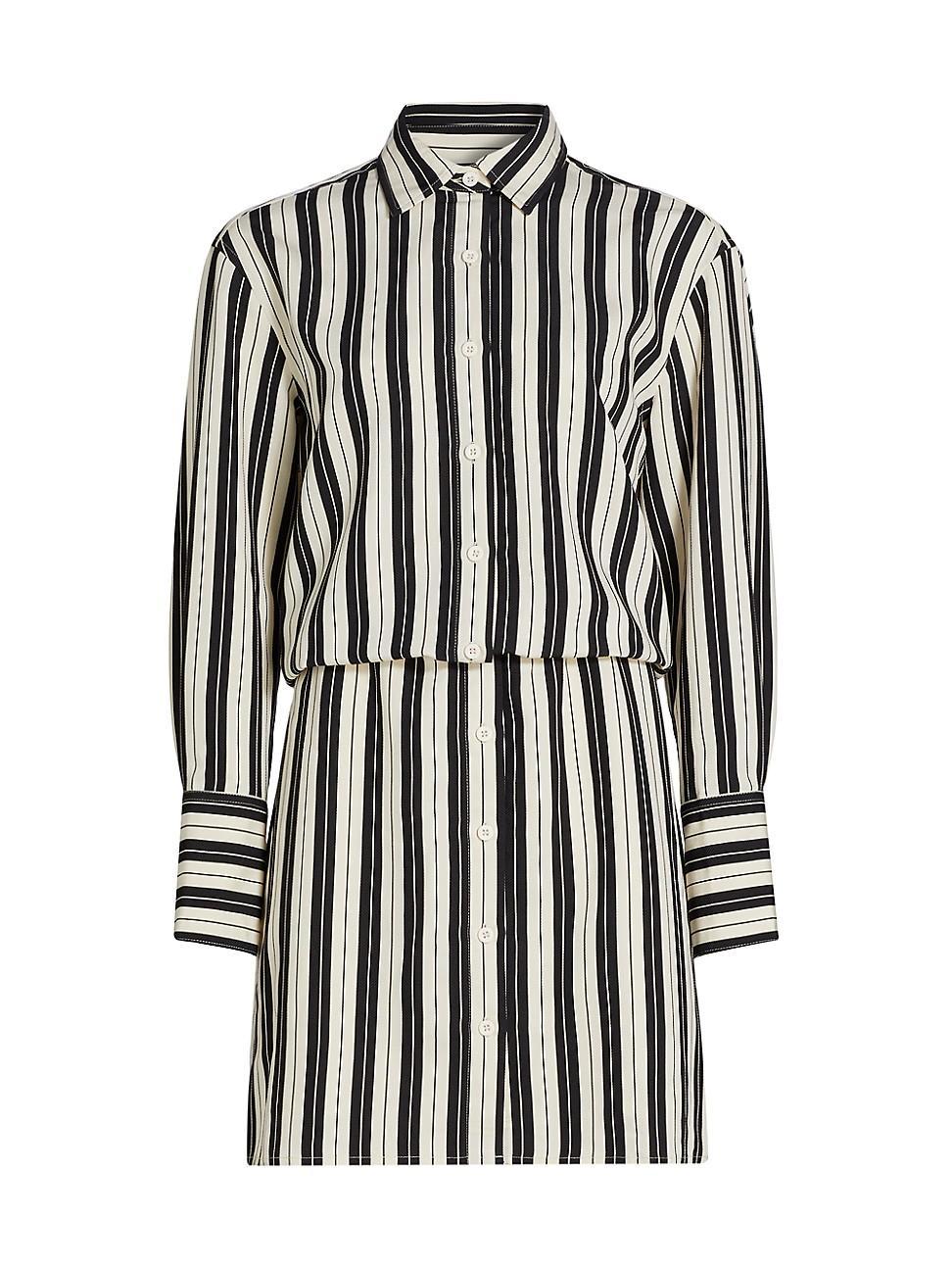 Womens Striped Shirtdress Product Image