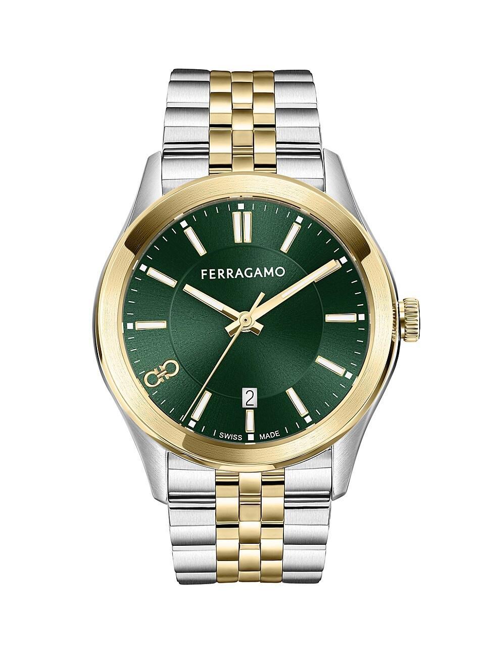 Mens Ferragamo Classic Goldtone Stainless Steel Watch/42MM Product Image