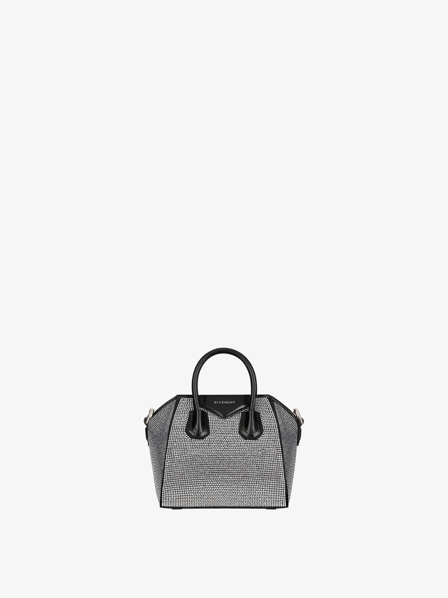 Micro Antigona bag in satin with strass Product Image