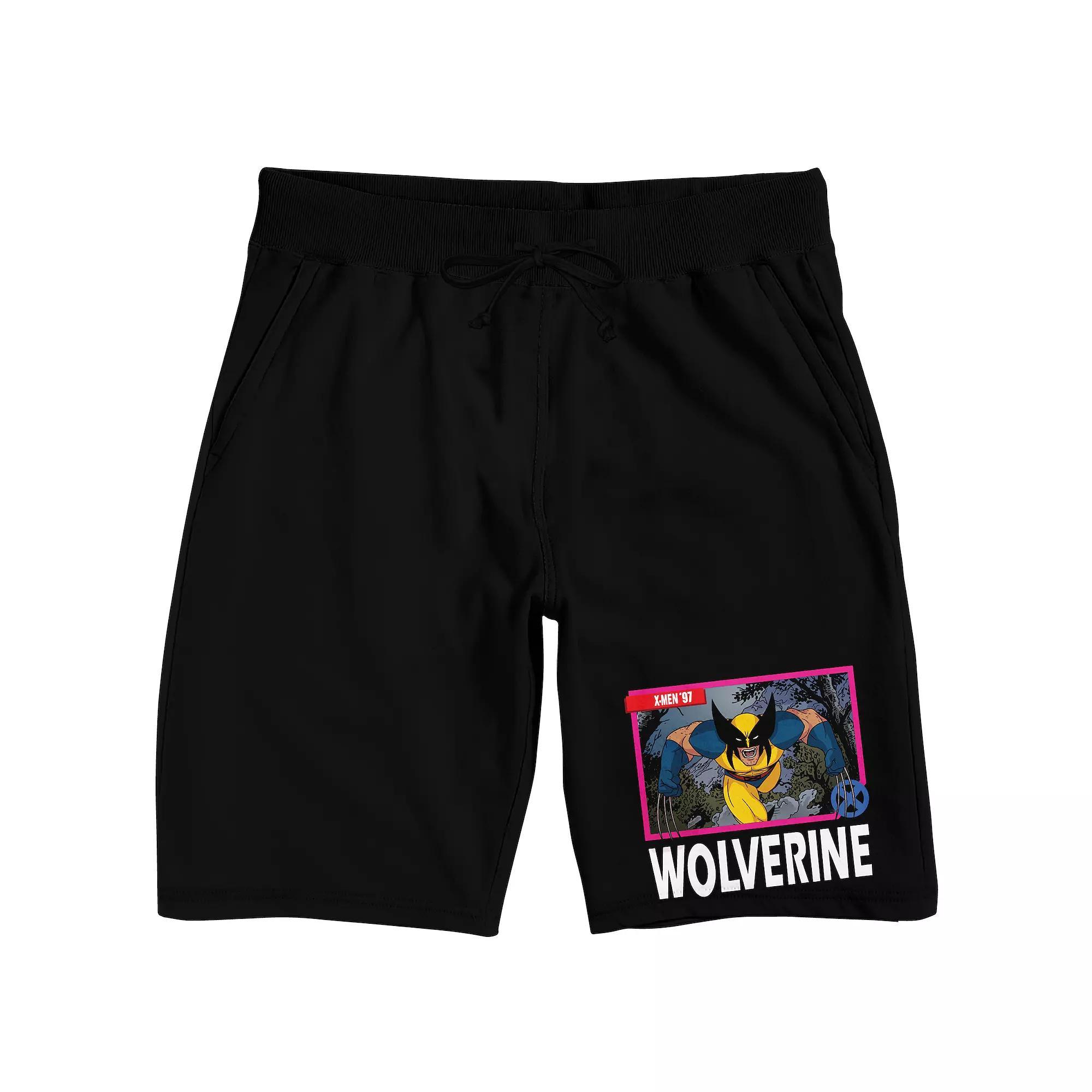 Men's X-Men 97 Wolverine Sleep Shorts, Size: Small, Black Product Image