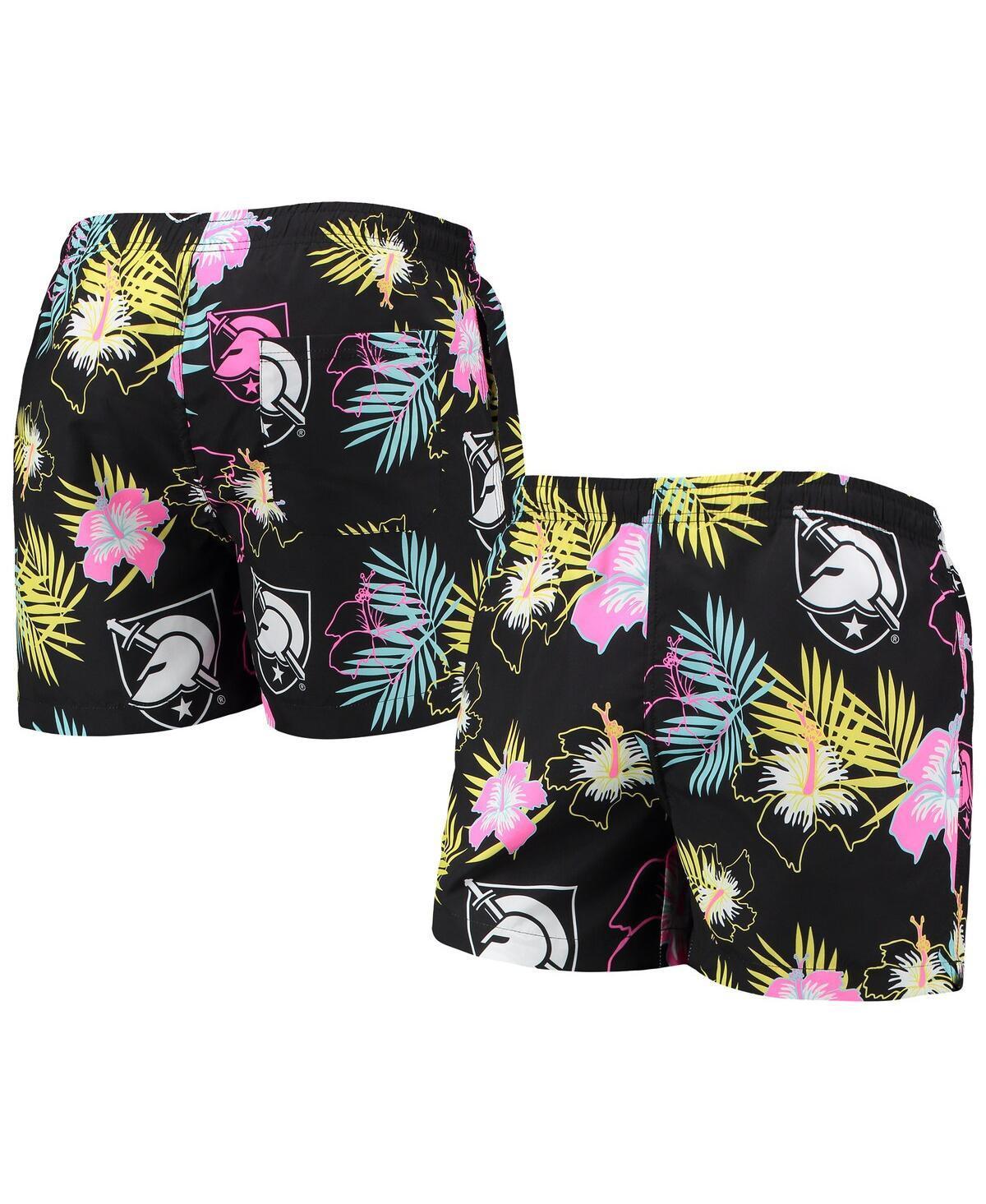 Men's FOCO Black Army Black Knights Neon Floral Swim Trunks, Size: 2XL, Nc2 Black Product Image