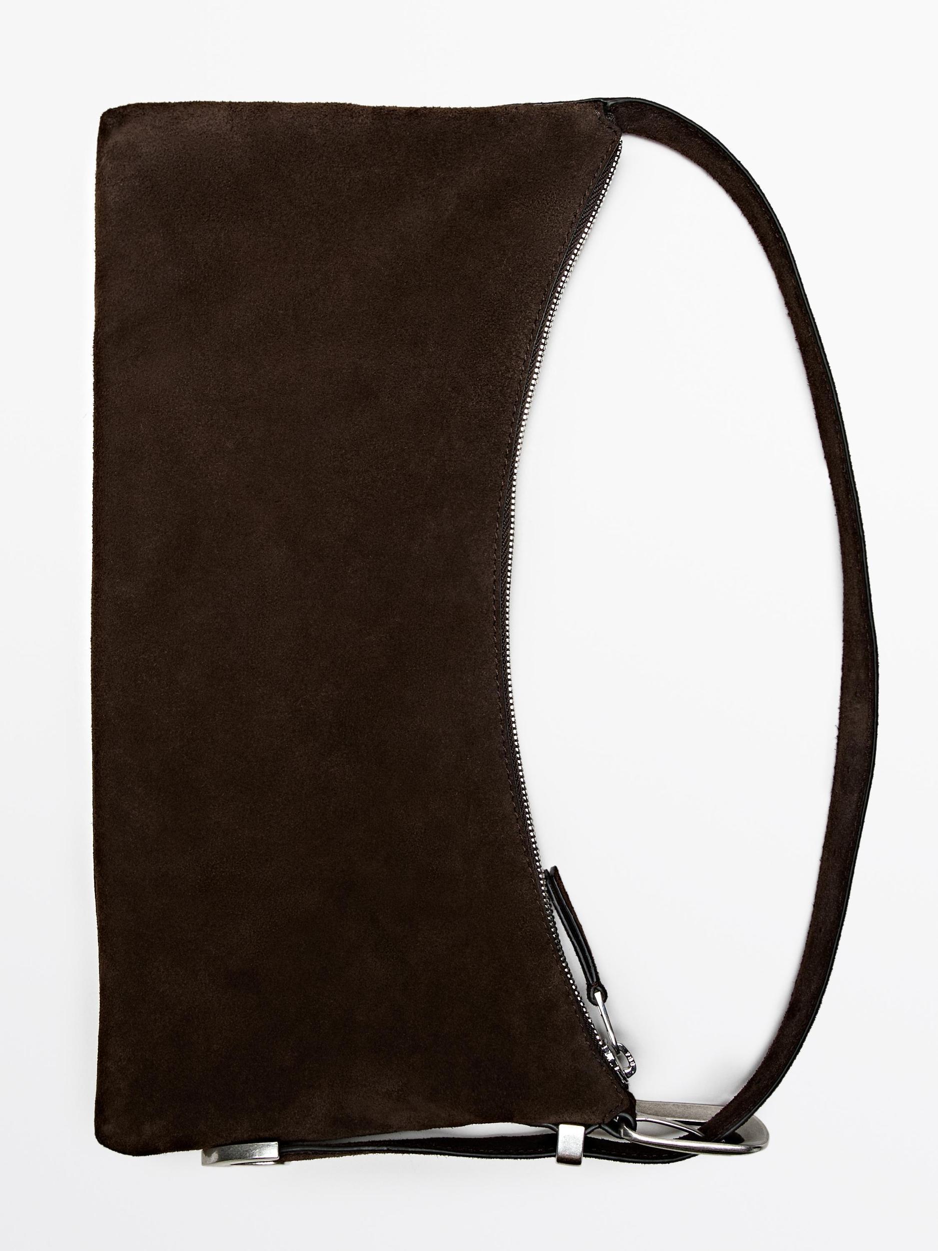 Medium-sized split suede bag Product Image