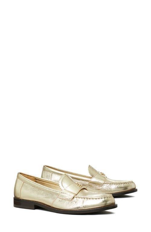 Womens Classic Metallic Leather Loafers Product Image