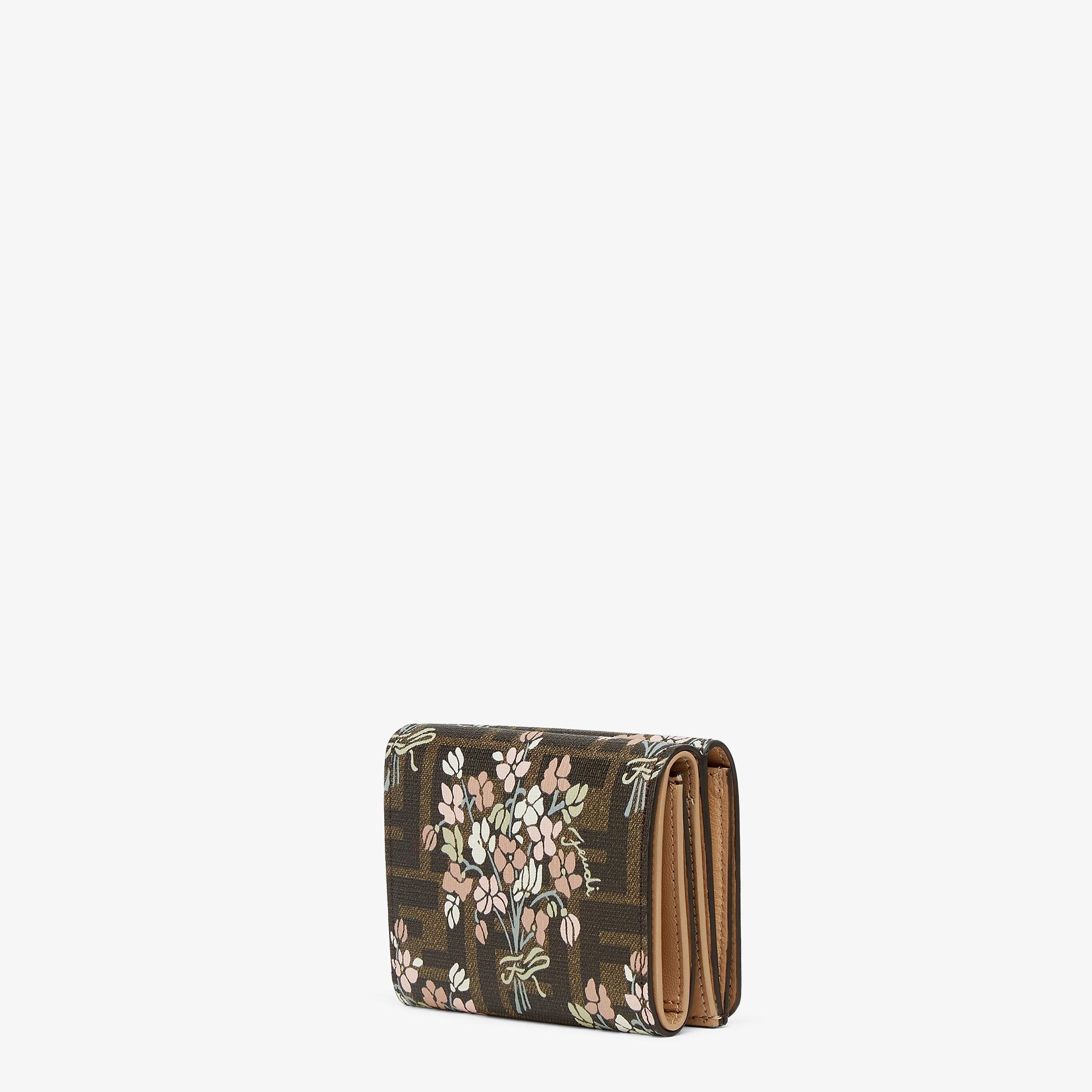 Fendi Roma WalletFendi Flower Bouquet brown FF fabric wallet Product Image