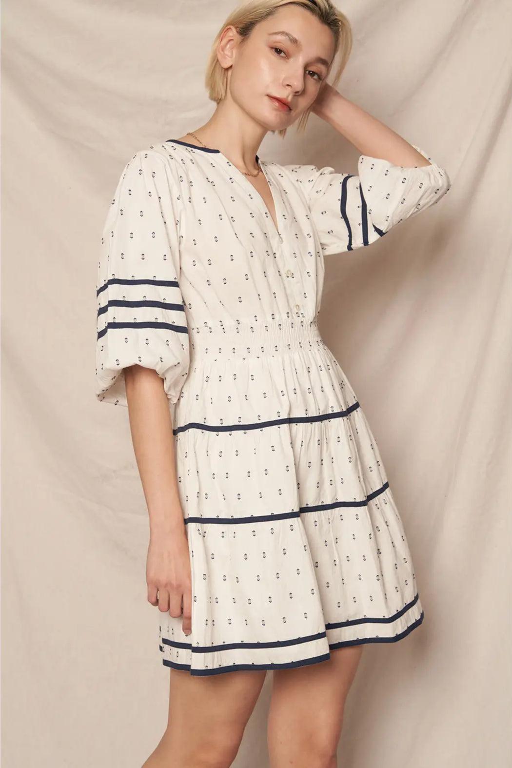 V-Neck Tiered MiniDress Product Image