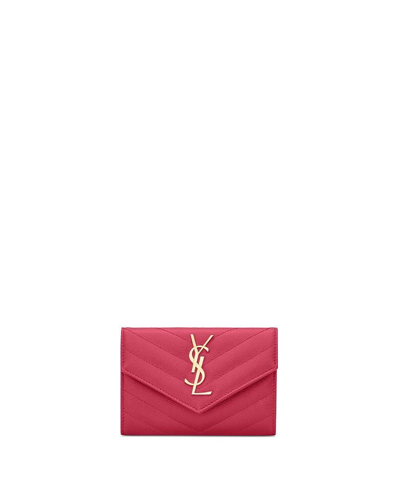 Womens Cassandre Matelass Small Envelope Wallet in Grain de Poudre Embossed Leather Product Image