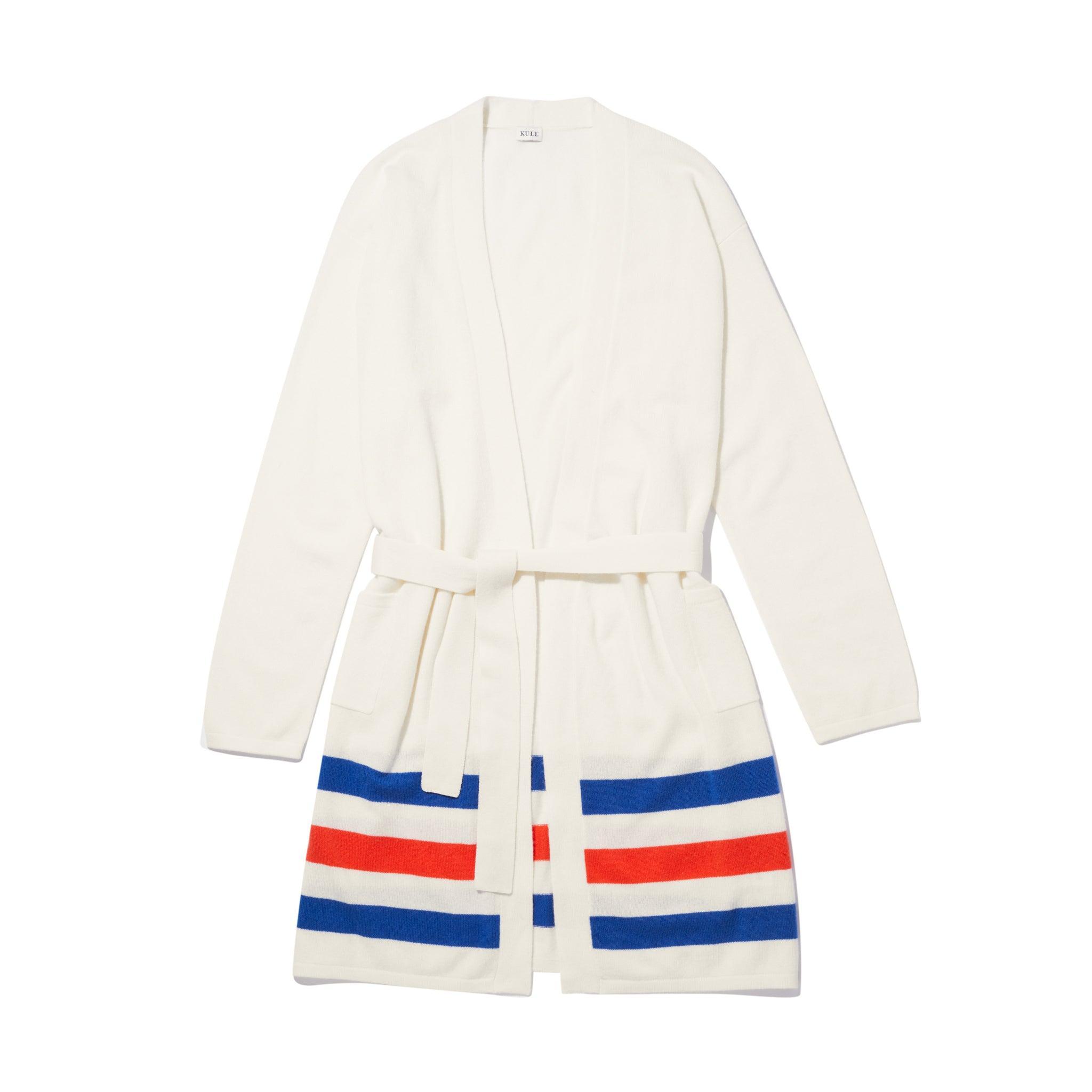 The Cashmere Blend Robe - Cream/Royal Blue/Poppy Female Product Image