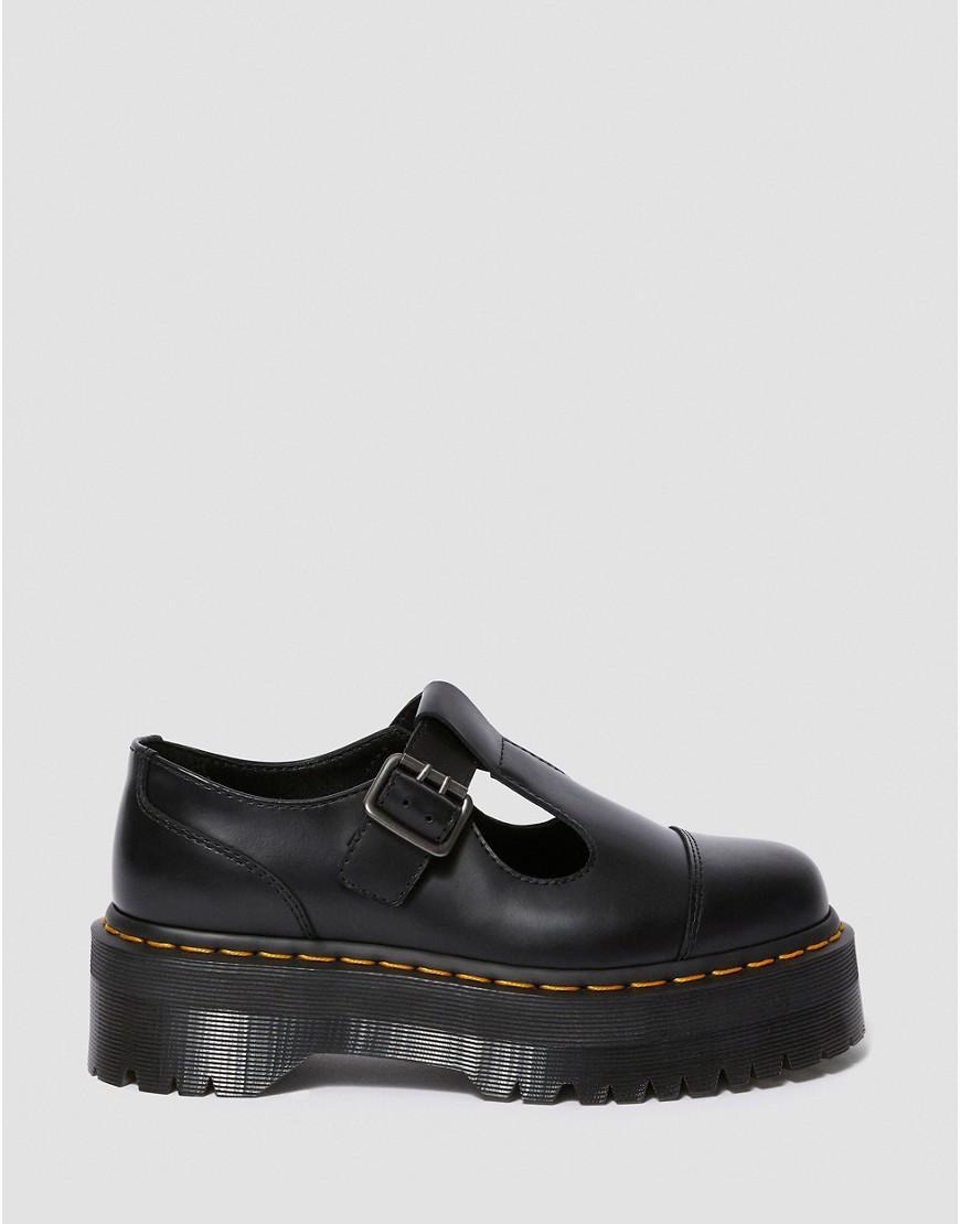 Bethan Polished Smooth Leather Platform Shoes Product Image