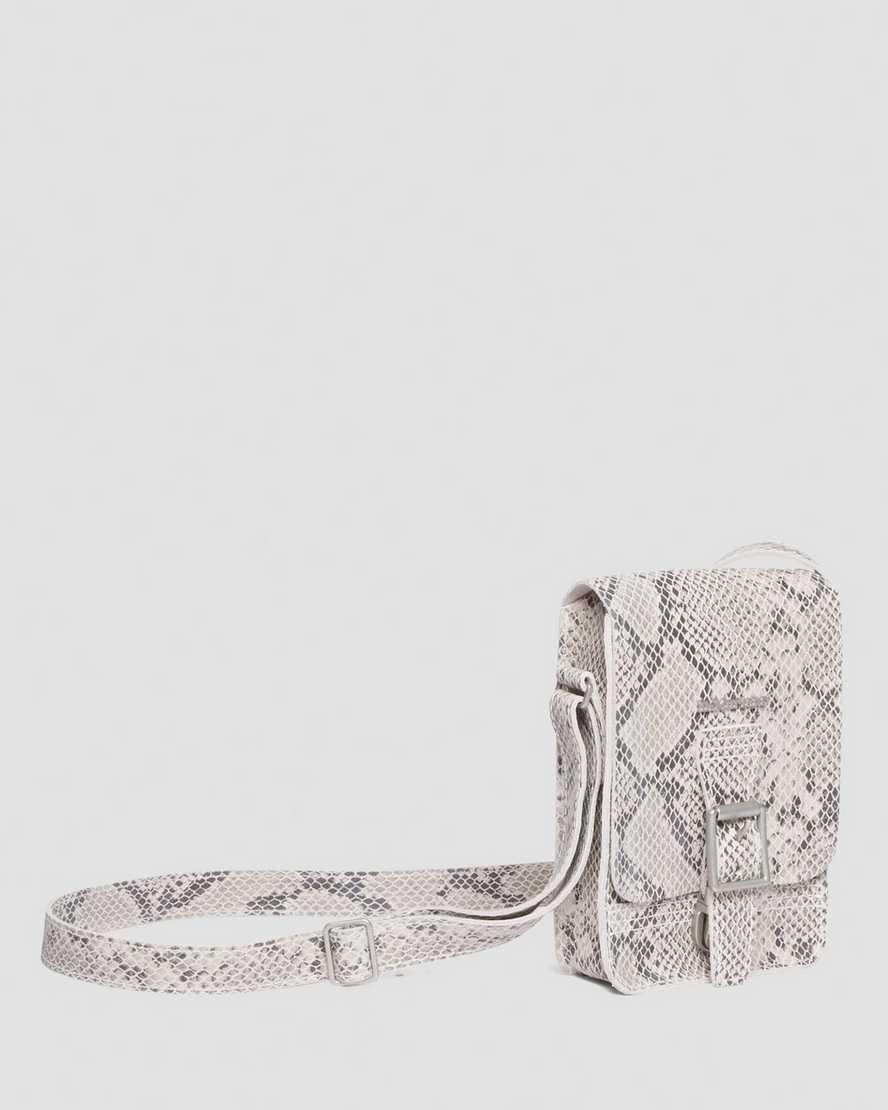 Snake Print Leather Vertical Crossbody Bag Product Image