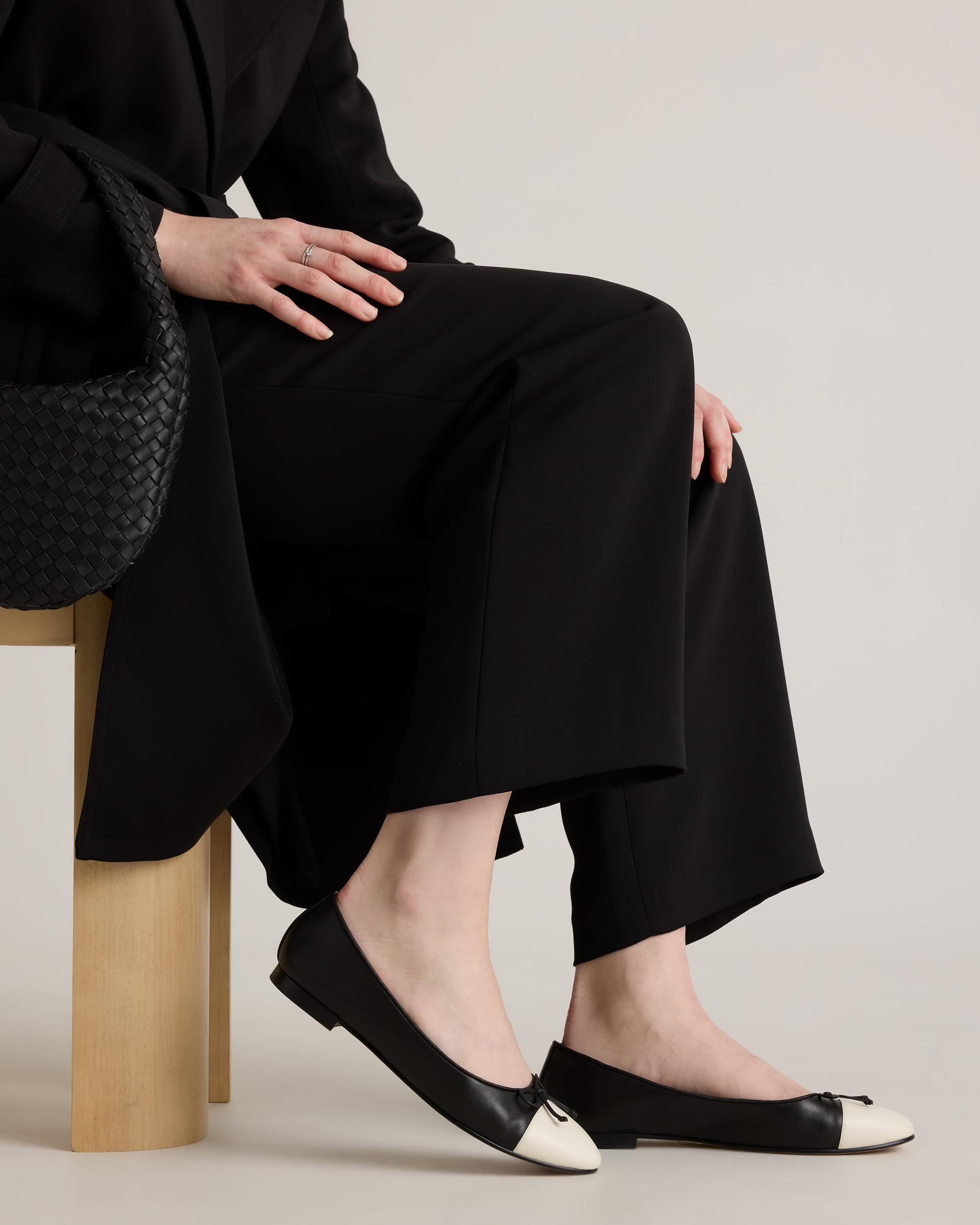 Quince | Women's Italian Leather Cap-Toe Ballet Flat Product Image
