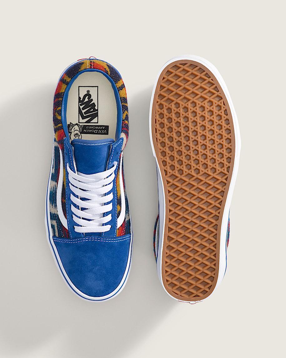 Van Doren Approved X All Nations Old Skool Shoe in Blue| Vans US Product Image