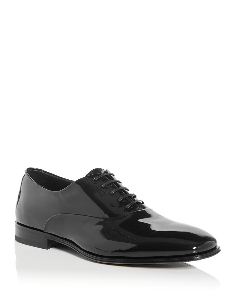 Ferragamo Mens Denzel Patent Leather Oxford Shoes Product Image