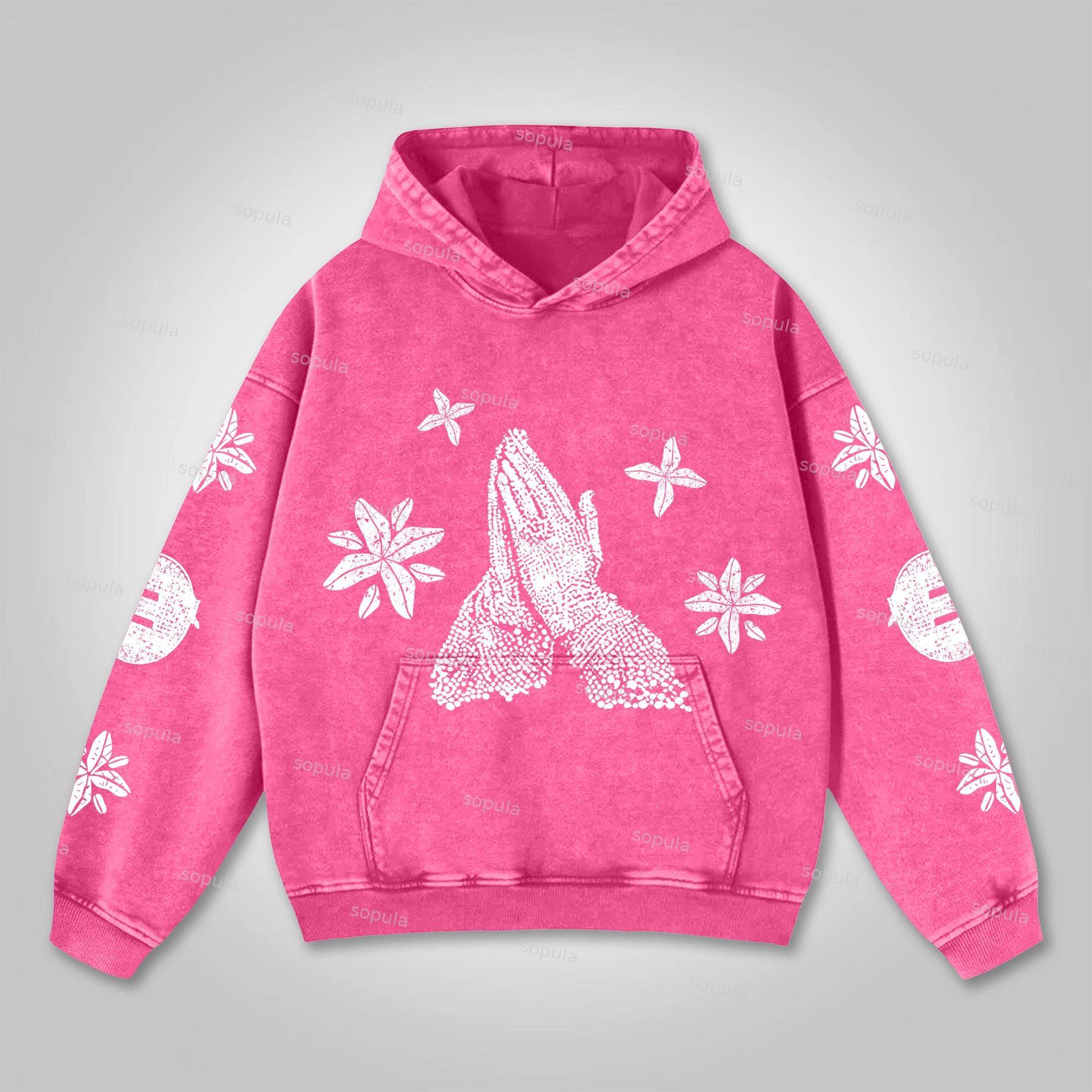 Vintage Madonna Graphic Acid Washed Oversized Hoodie Product Image