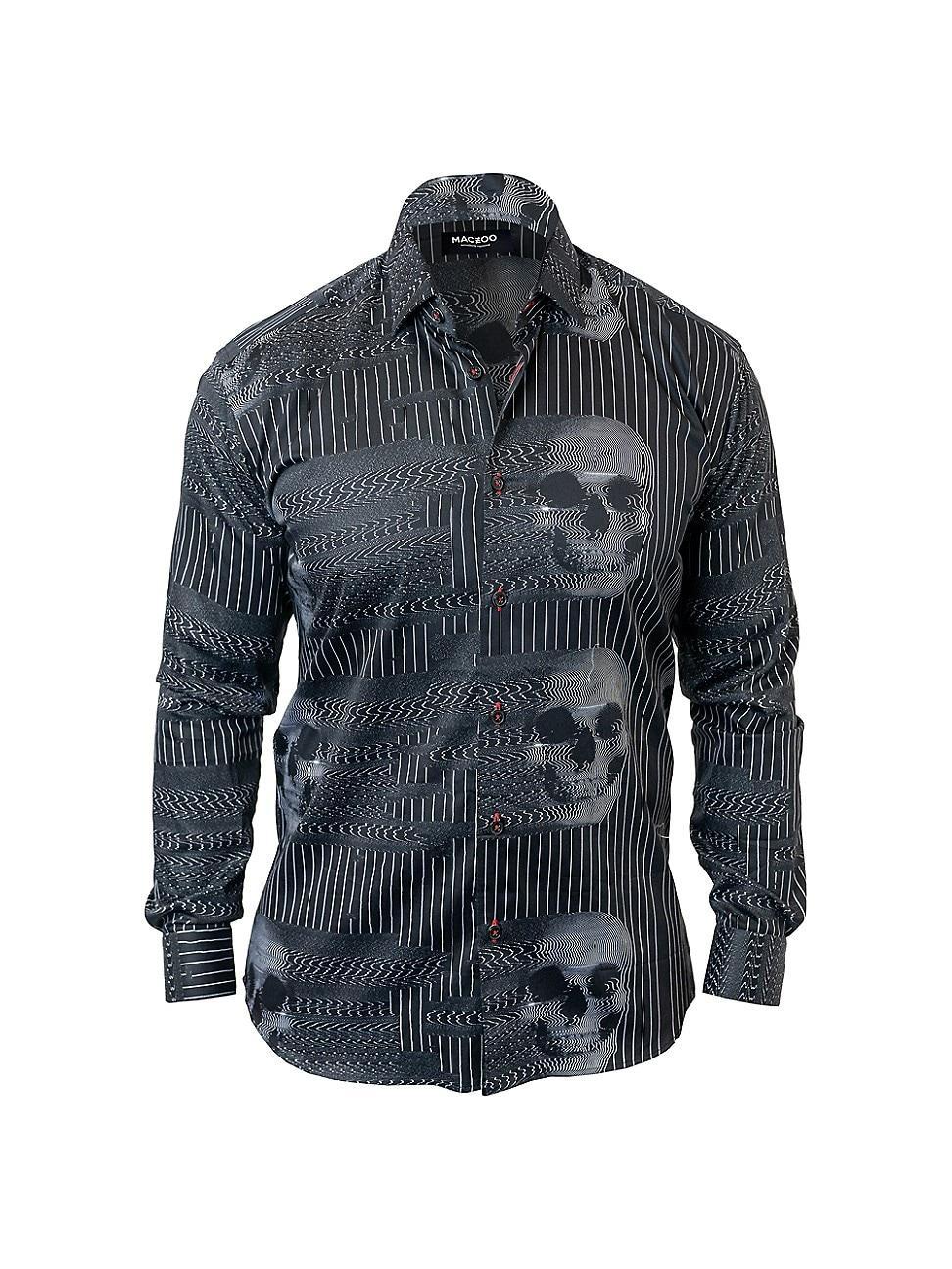 Mens Fibonacci Skull Ghost Dress Shirt Product Image