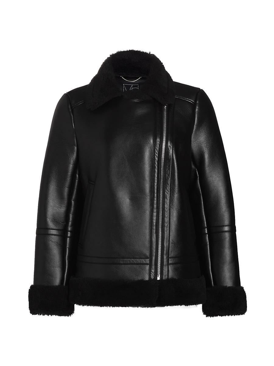 Womens Amy Faux Leather Moto Jacket Product Image