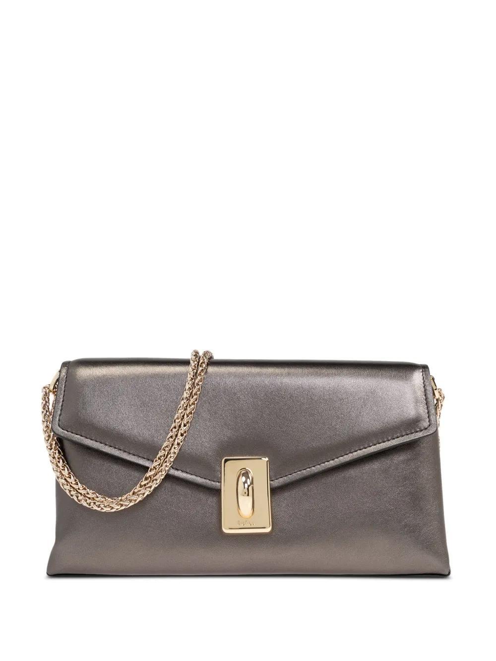 FURLA Medium Meridiana Clutch Bag In Gray Product Image