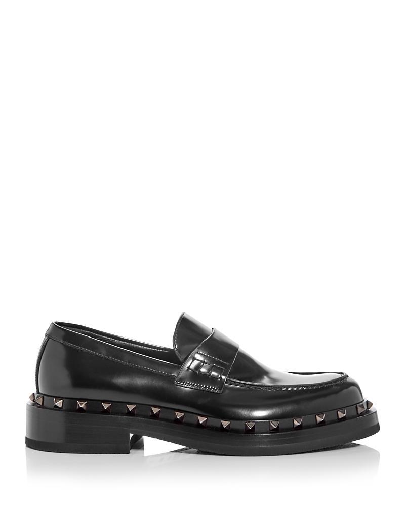 Mens Rockstud M-Way Calfskin Loafers Product Image