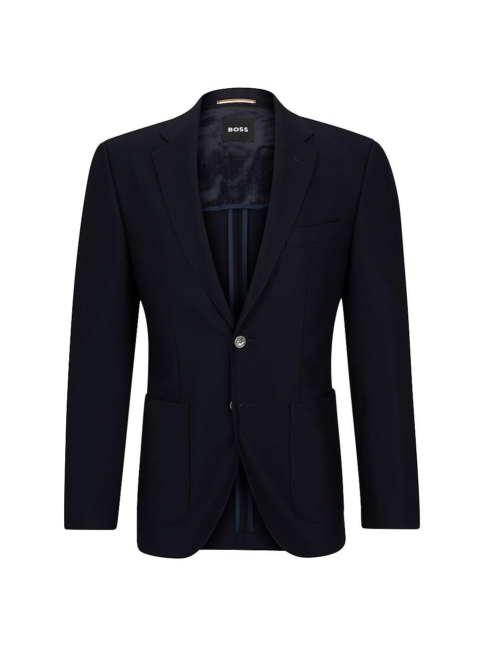 Mens Regular-Fit Jacket in Virgin Wool Product Image