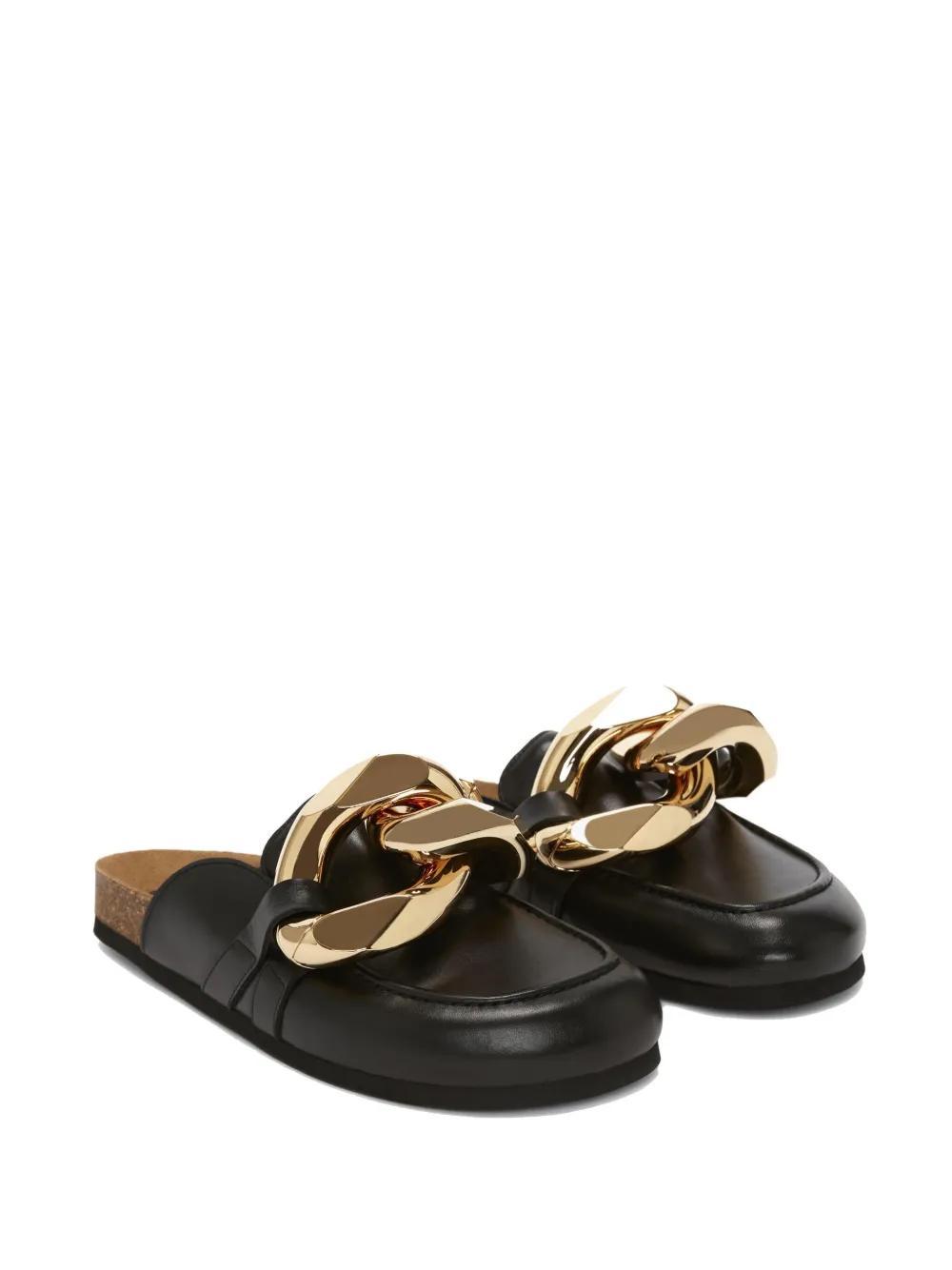 JW ANDERSON Chain Loafer Flat Shoes Black Product Image
