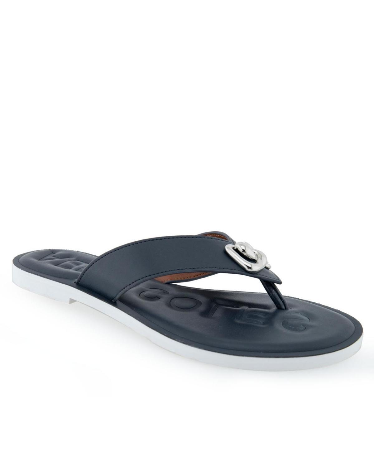 Aerosoles Galen Women's Flip Flop Sandals, Size: 9.5, Blue Pu Product Image