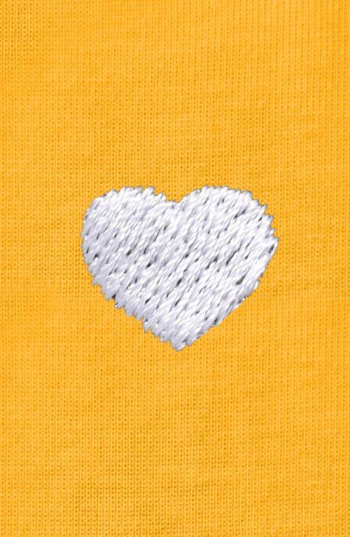Dalix Womens Lil Heart Jersey Relaxed Tee in Mustard at Nordstrom, Size Small Product Image