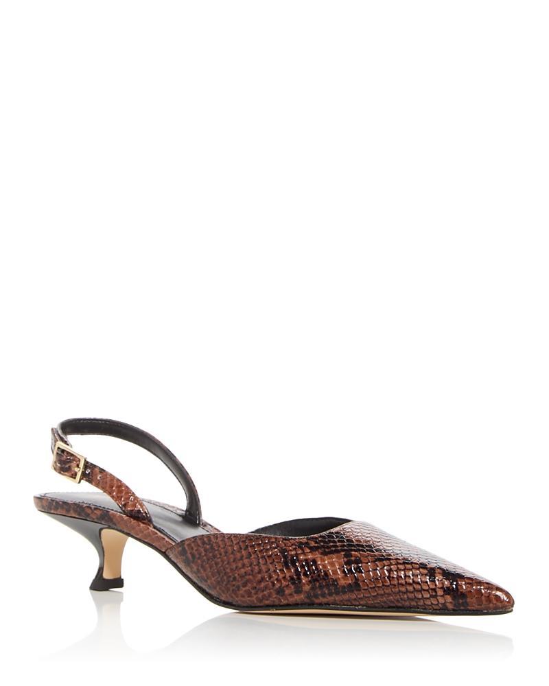 Michael Kors Womens Luna Slingback Kitten Heel Pumps Product Image