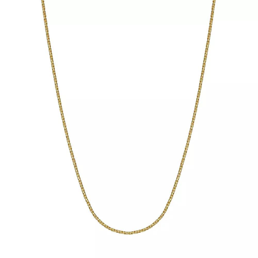 PRIMROSE 18k Gold over Sterling Silver Chain Necklace, Women's, Size: 18", Gold Tone Product Image