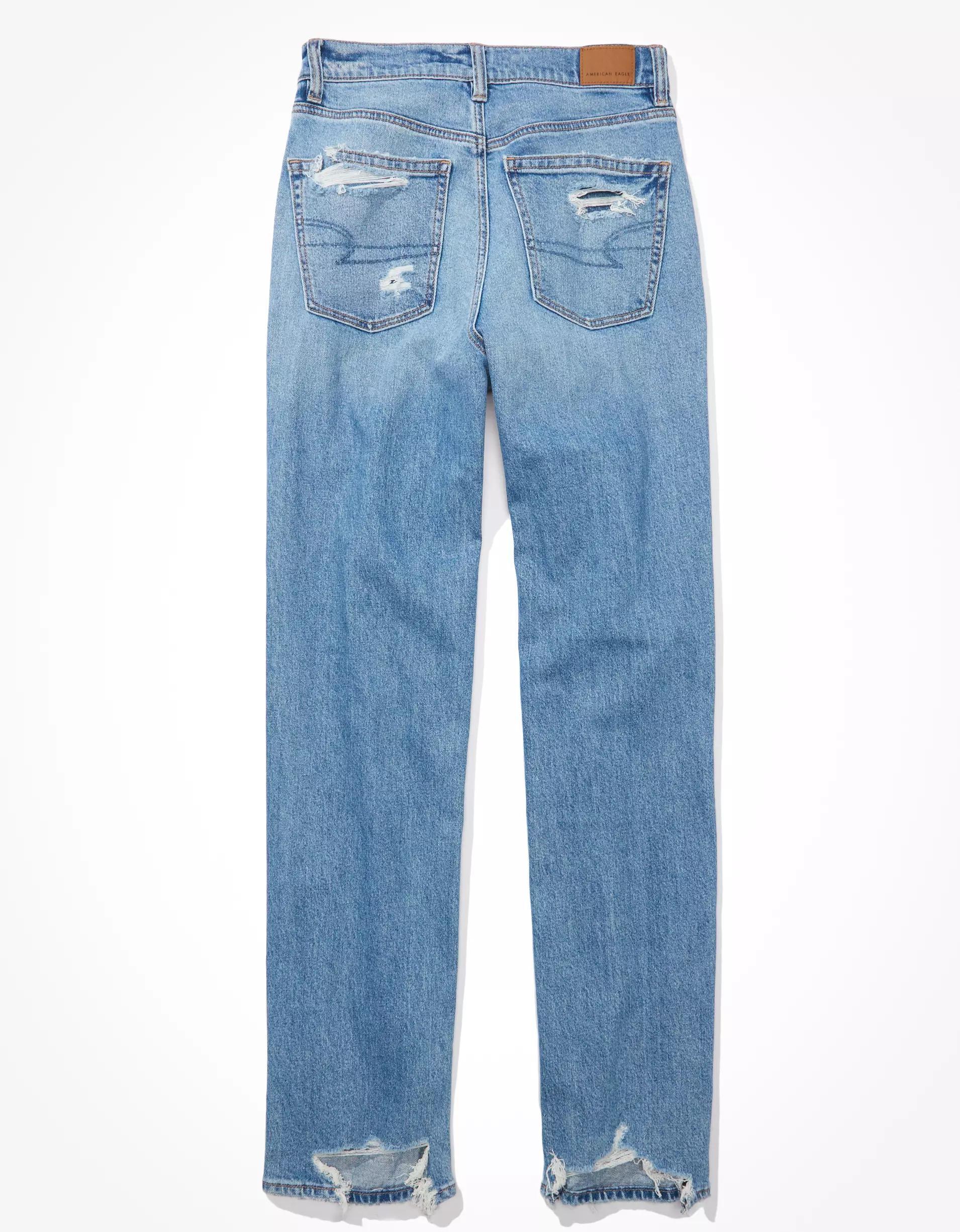 AE Strigid Ripped Highest Waist Baggy Straight Jean Product Image