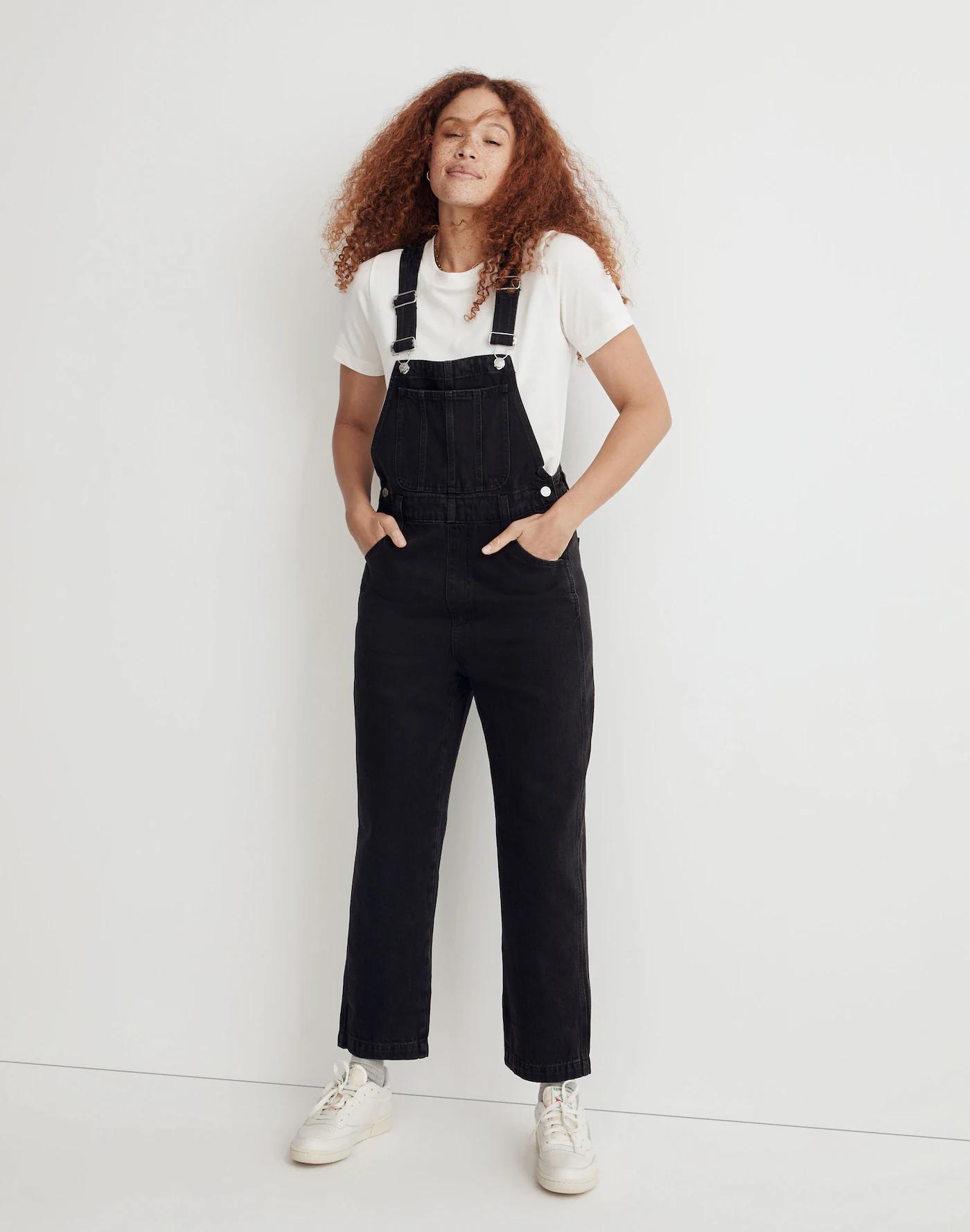 Straight-Leg Overalls in Lunar Wash Product Image