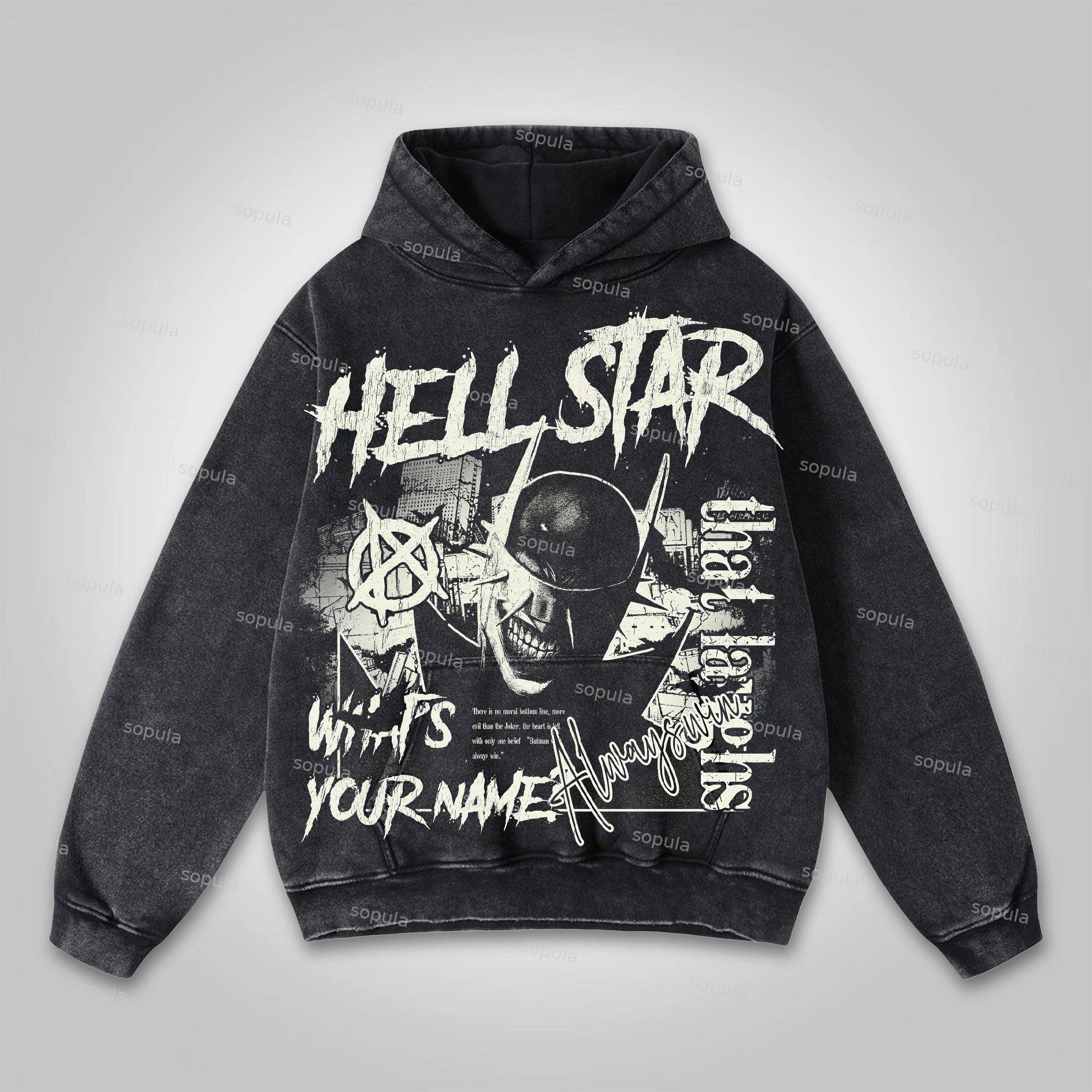 Red Spider Graphic Washed Hoodie Product Image