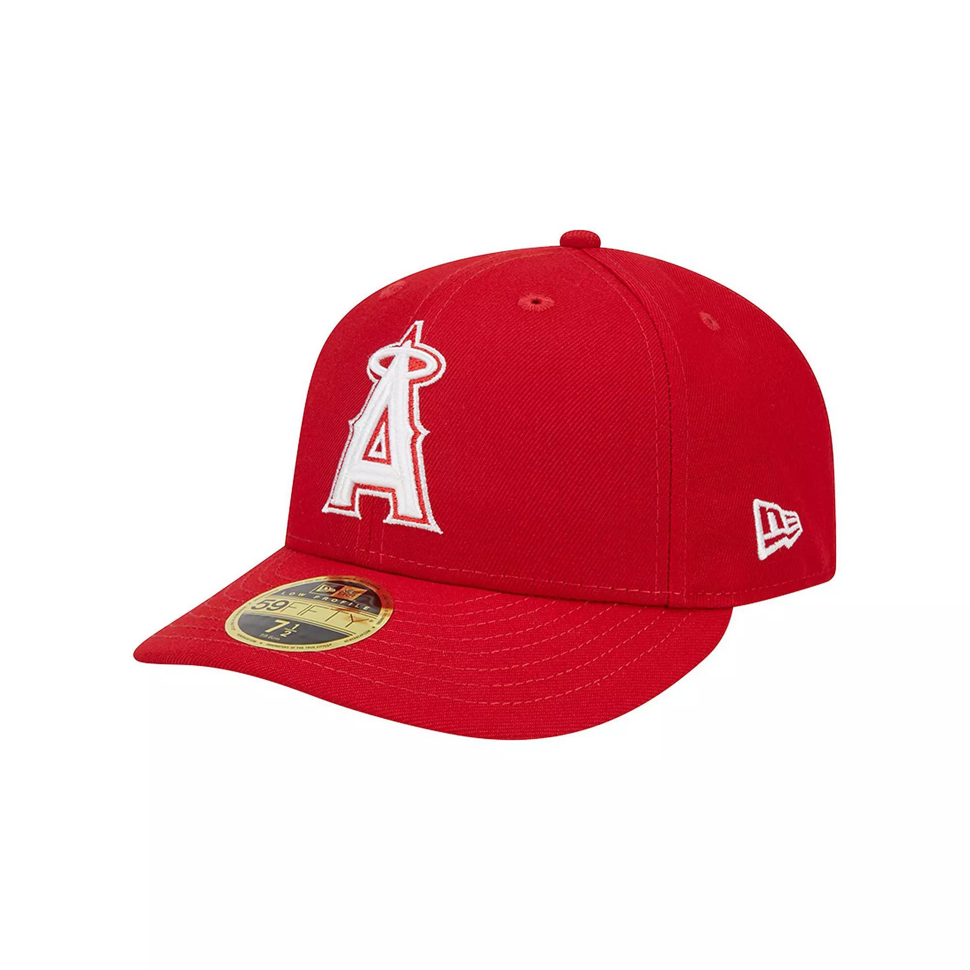 Mens New Era Scarlet Los Angeles Angels Low Profile 59FIFTY Fitted Hat Product Image