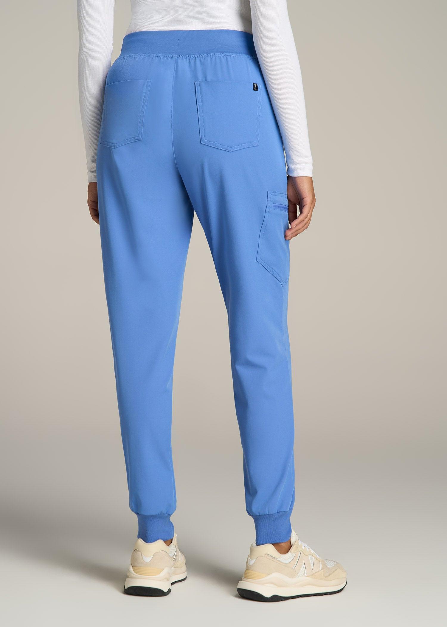 Scrub Joggers for Tall Women in Deep Sky Blue Product Image