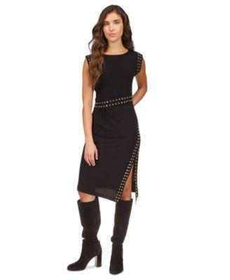 MICHAEL Michael Kors Sleeveless Astor Stud MJ Dress (Bright Terracotta) Women's Dress Product Image