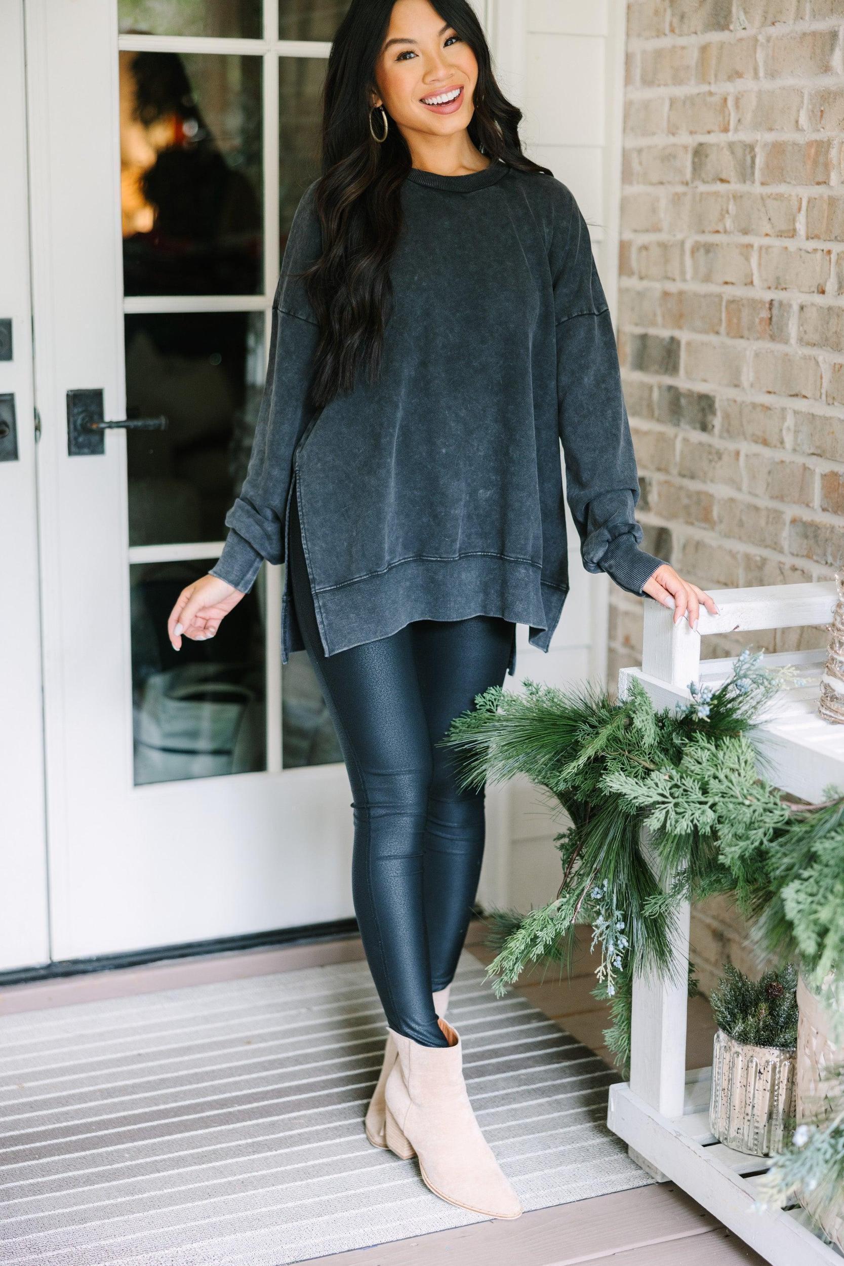 The Slouchy Black Pullover Female Product Image
