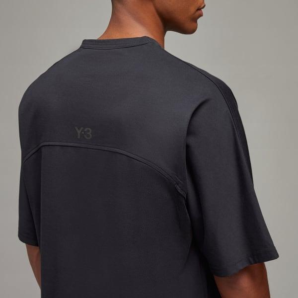 adidas Y-3 Mesh 3-Stripes Short Sleeve Tee Black L Mens Product Image