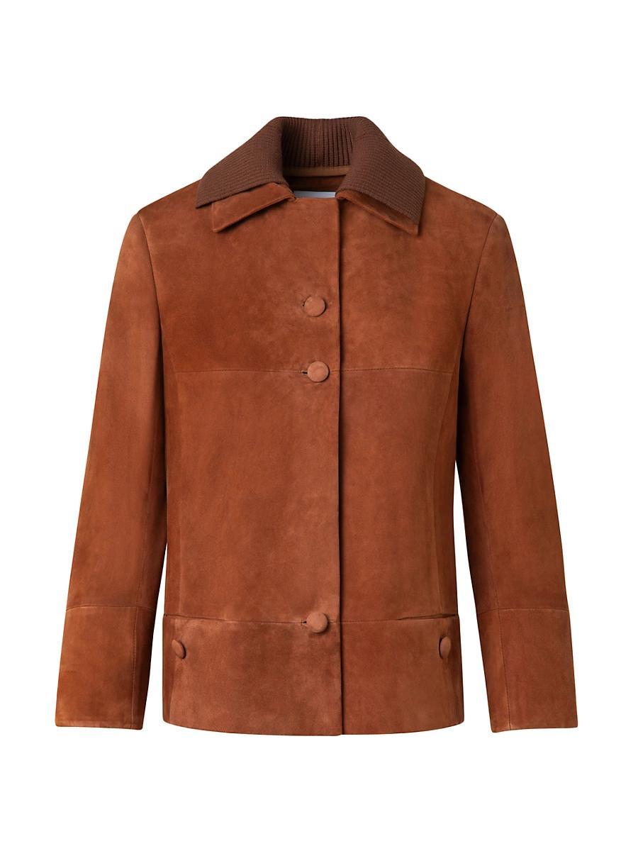 Womens Suede A-Line Jacket Product Image