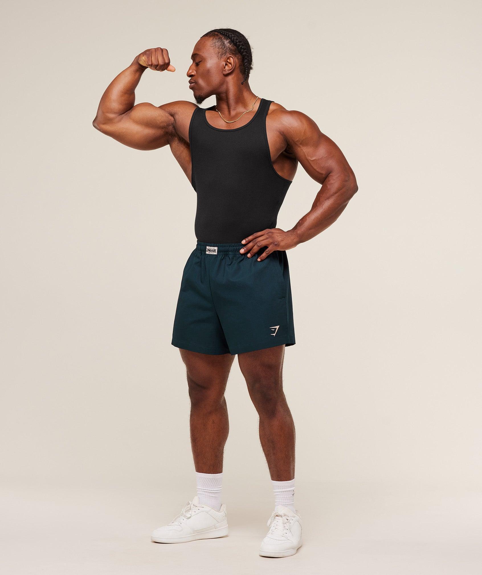 Gymshark Pumper Shorts 5" - Deep Petrol Blue Male Product Image