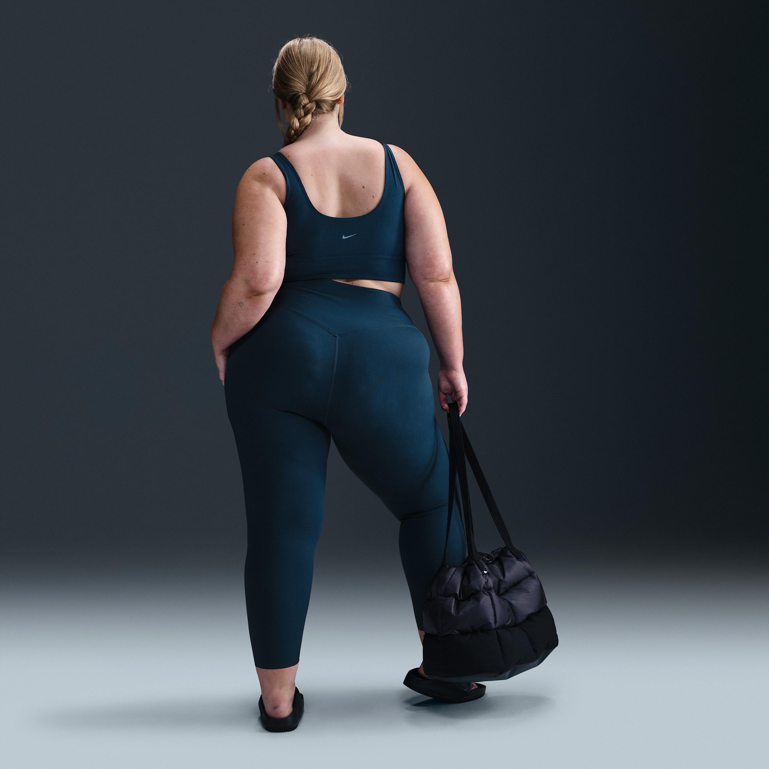 Nike Women's Zenvy Rib Gentle-Support High-Waisted 7/8 Leggings (Plus Size) Product Image