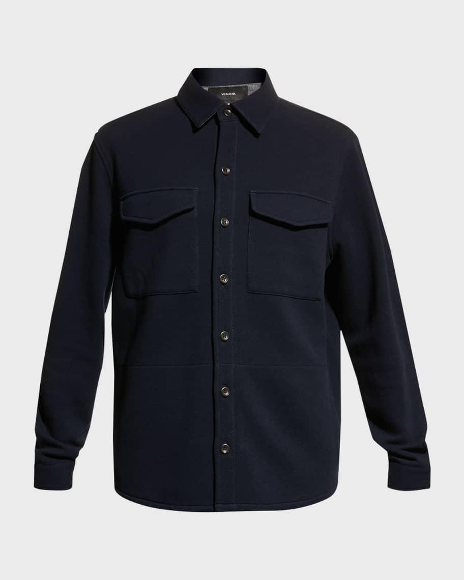 Mens Solid 4-Pocket Shirt Jacket Product Image