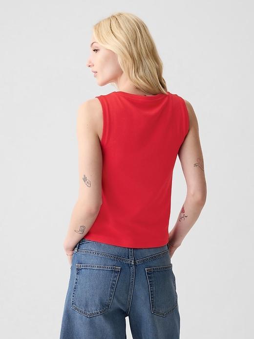 Linen-Blend Tank Top Product Image