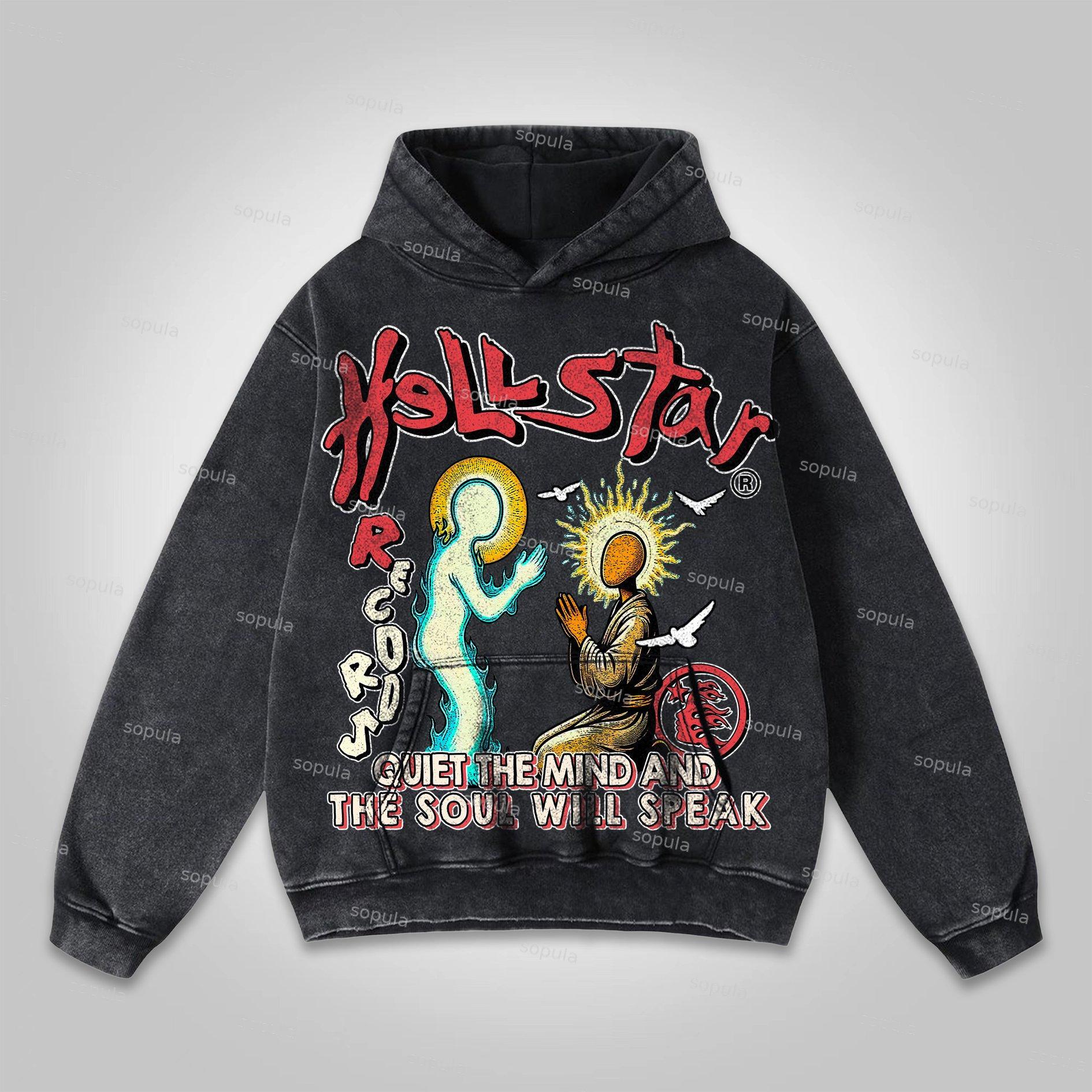 Red Spider Graphic Washed Hoodie Product Image