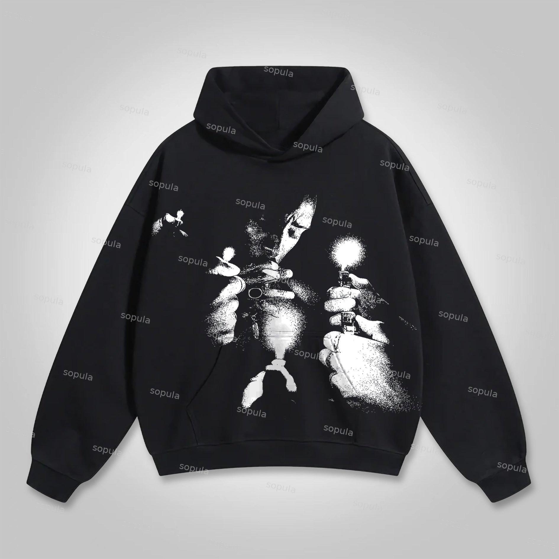 Sopula Life Is An Unpredictable Game Graphic Angel Hoodie Product Image