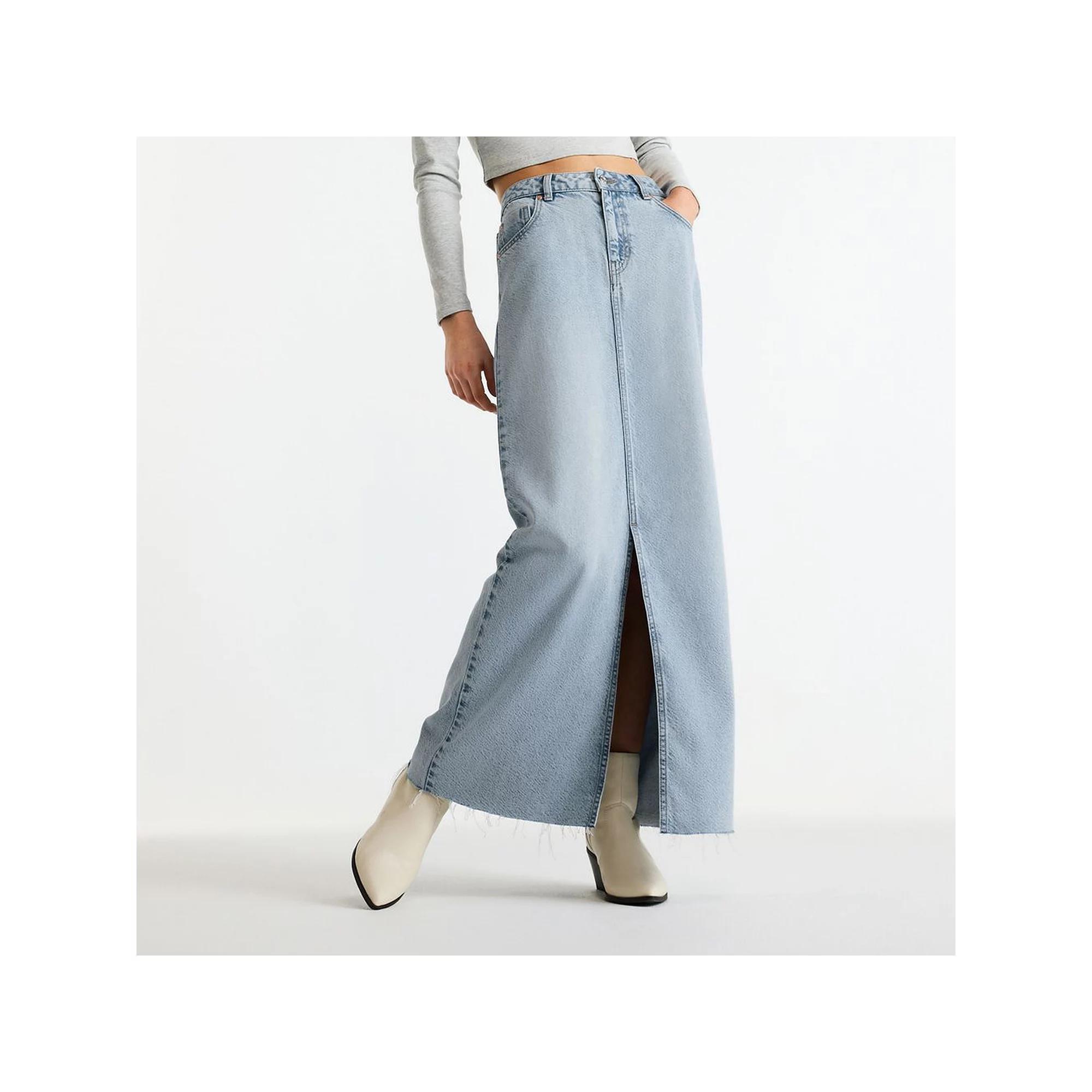 Women's NEXT Denim Maxi Skirt, Size: 10 REG, Blue Product Image