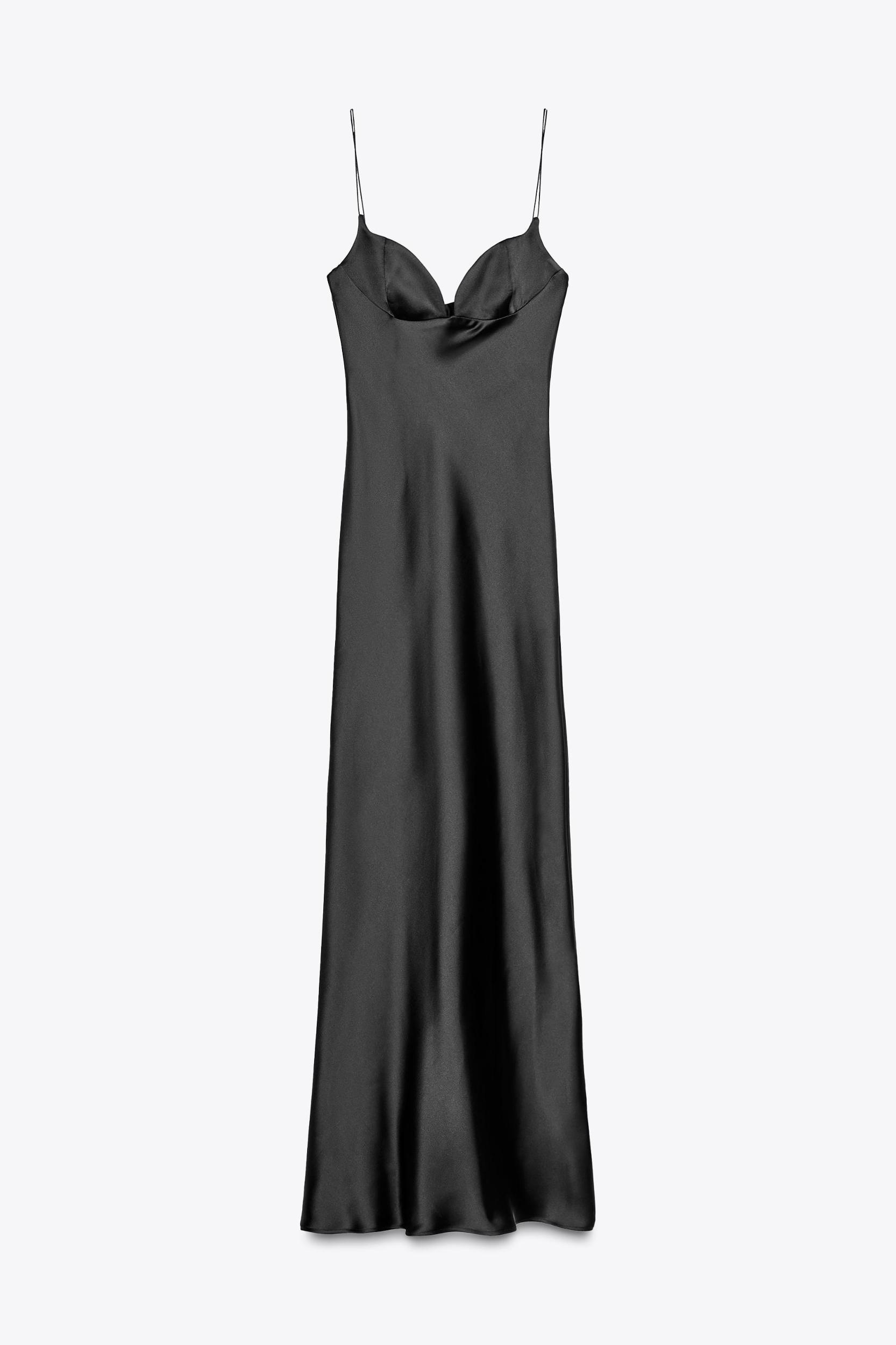 SATIN LONG DRESS Product Image