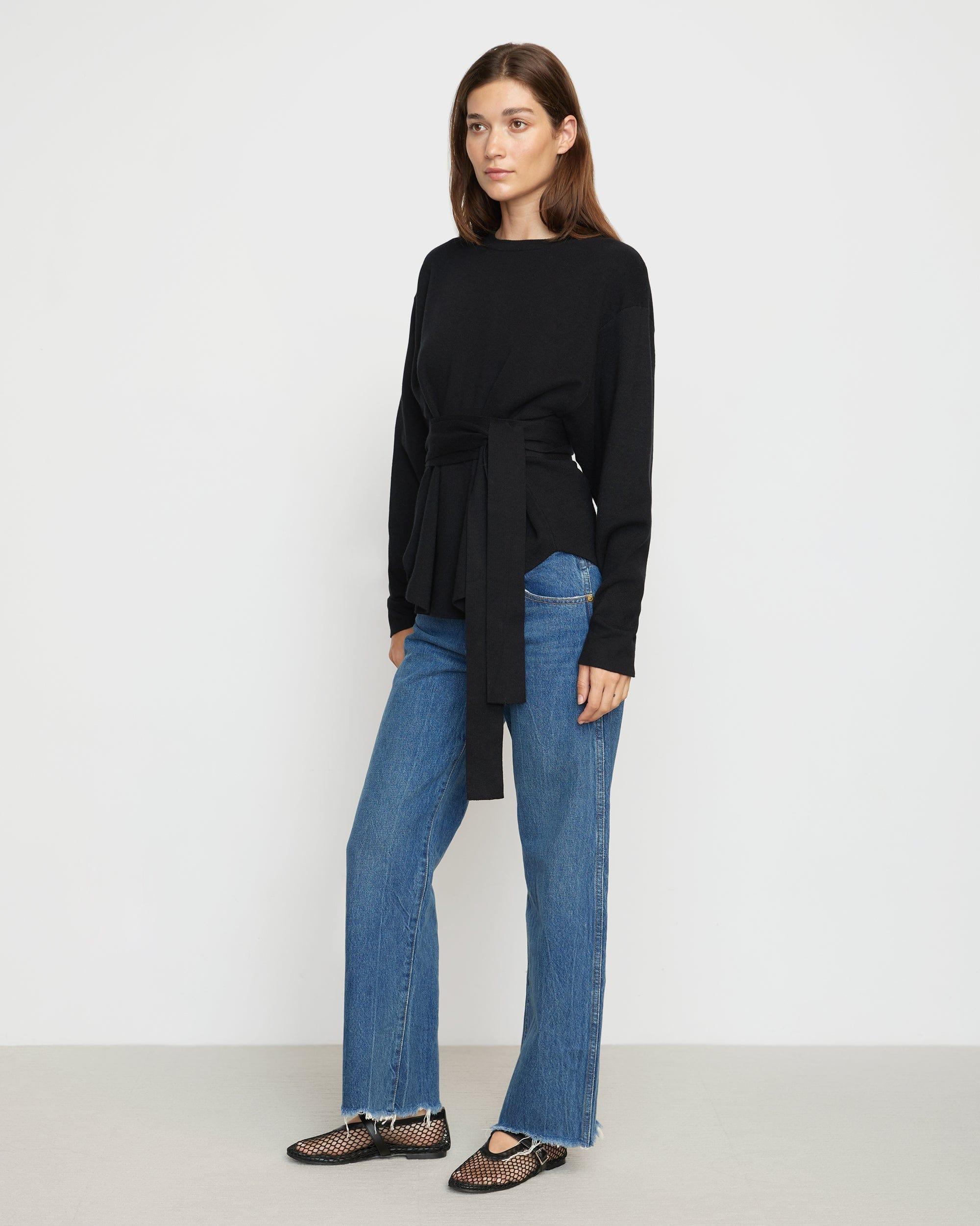 Nara Tie-Front Knit Sweater Product Image